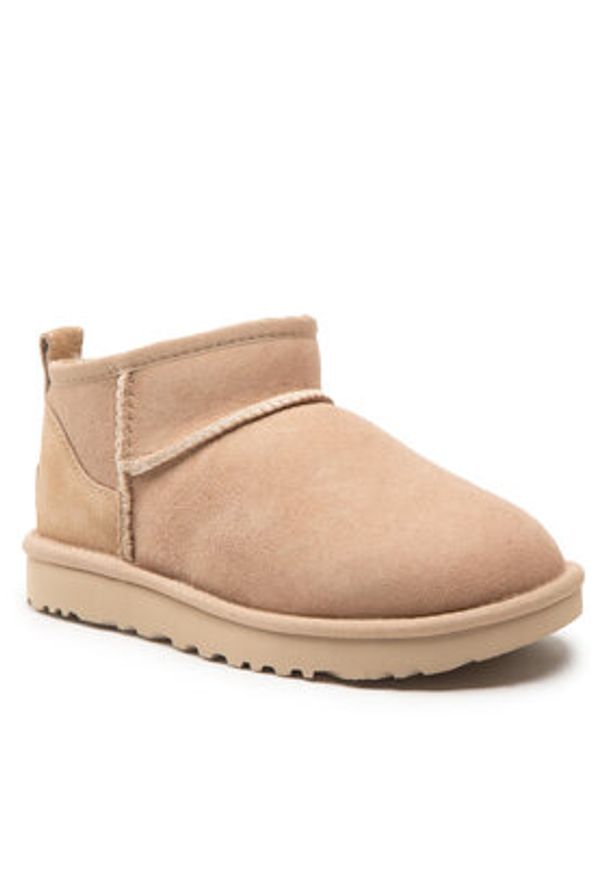 Ugg Śniegowce W Classic Ultra Mini 1116109 Beżowy. Kolor: beżowy. Materiał: zamsz, skóra