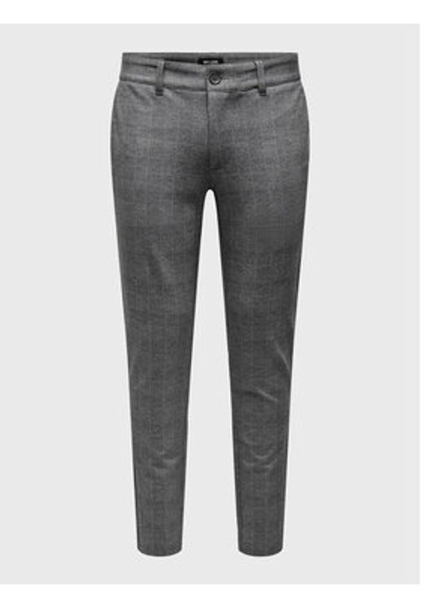 Only & Sons Chinosy 22019887 Szary Slim Tapered Fit. Kolor: szary. Materiał: syntetyk