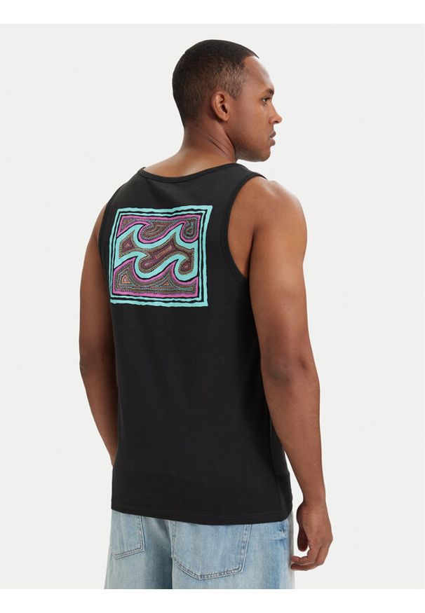 Billabong Tank top Crayon Wave EBYZT00302 Czarny Regular Fit. Kolor: czarny. Materiał: bawełna