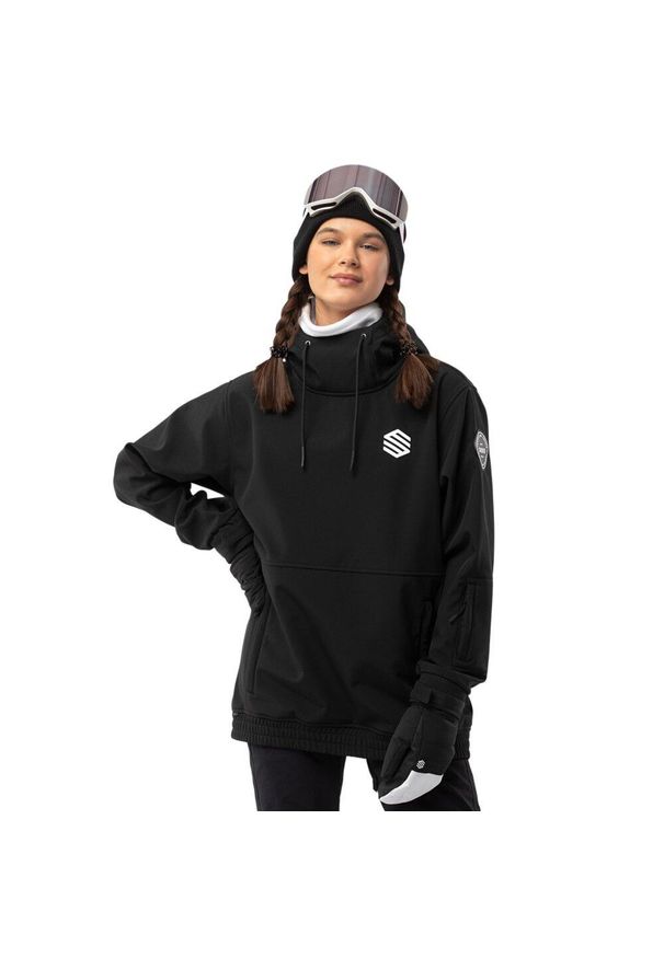 SIROKO - Kurtka snowboardowa damska W1-W Skywalk. Kolor: czarny. Materiał: softshell, materiał. Sezon: zima. Sport: snowboard