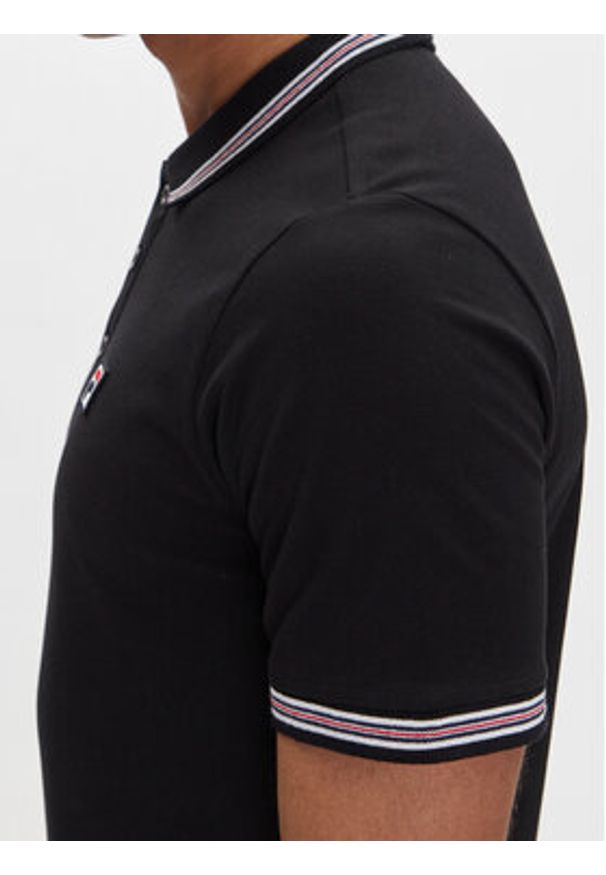 Fila Polo Lubeek FAM0898 Czarny Regular Fit. Typ kołnierza: polo. Kolor: czarny. Materiał: bawełna