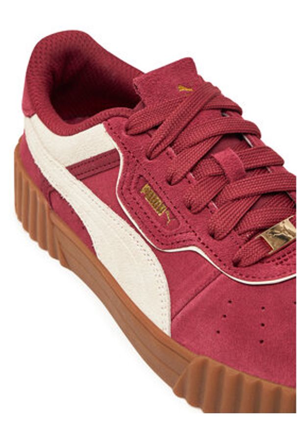Puma Sneakersy Carina 3.0 Luxe SD 400725 01 Bordowy. Kolor: czerwony. Materiał: zamsz, skóra