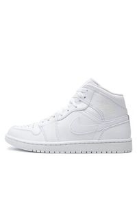 Nike Sneakersy Air Jordan 1 Mid 554724 136 Biały. Kolor: biały. Materiał: skóra. Model: Nike Air Jordan