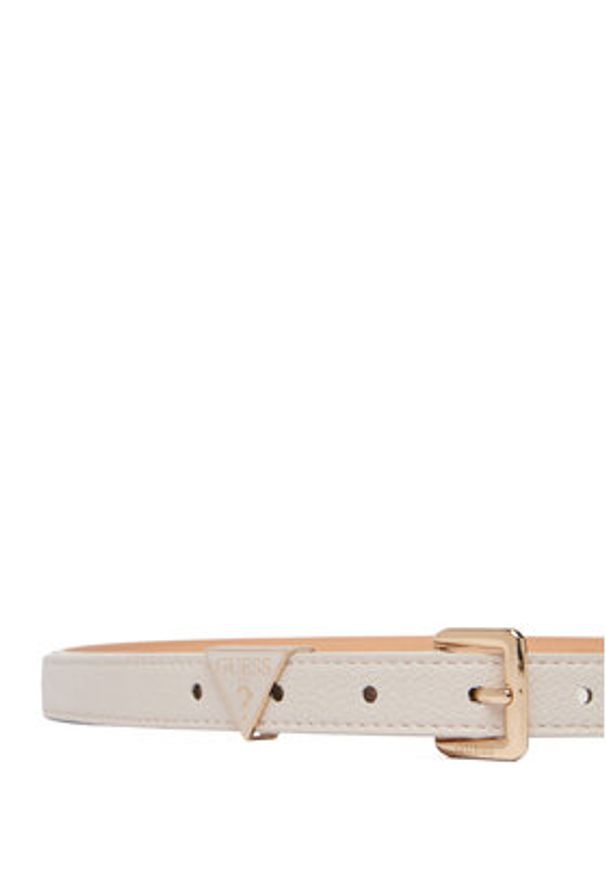 Guess Pasek Damski BW9323 P6120 Kremowy. Kolor: kremowy. Materiał: skóra