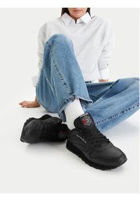 Reebok Sneakersy EO-CLASSIC LEATHER 100008497 W Czarny. Kolor: czarny. Materiał: skóra, syntetyk. Model: Reebok Classic #4