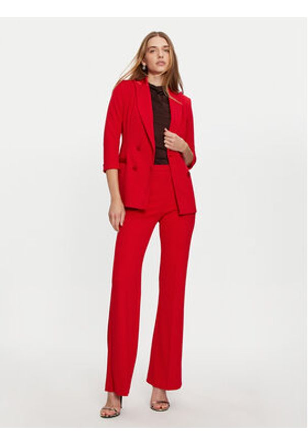 Imperial Spodnie materiałowe P3E9IAW Czerwony Flare Fit. Kolor: czerwony. Materiał: syntetyk
