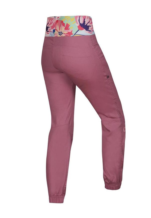 OCUN - Spodnie damskie Ocun Sansa rose. Kolor: różowy. Wzór: kolorowy. Sezon: zima. Sport: turystyka piesza, wspinaczka