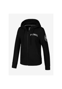 PITBULL - Bluza damska Pitbull rozpinana z kapturem Tyrian. Typ kołnierza: kaptur. Kolor: czarny. Sport: fitness