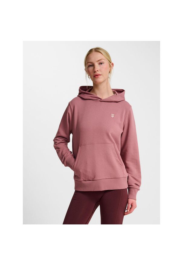 Damska bluza dresowa Hummel Pulse. Typ kołnierza: kaptur. Kolor: fioletowy. Materiał: dresówka. Sezon: zima