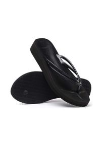 Havaianas japonki WEDGES damskie kolor czarny na koturnie 4146317.0090. Kolor: czarny. Materiał: materiał. Wzór: gładki. Obcas: na koturnie #3