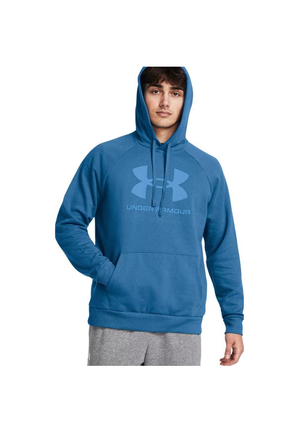 Bluza męska Under Armour Rival Fleece Logo HD. Kolor: niebieski. Sport: fitness