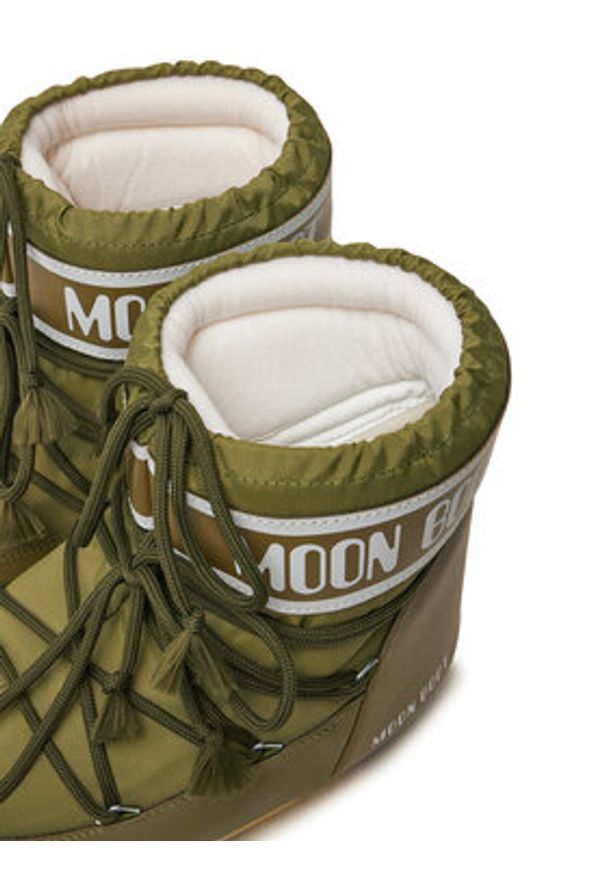 Moon Boot Śniegowce 80D1409340 Khaki. Kolor: brązowy. Materiał: skóra