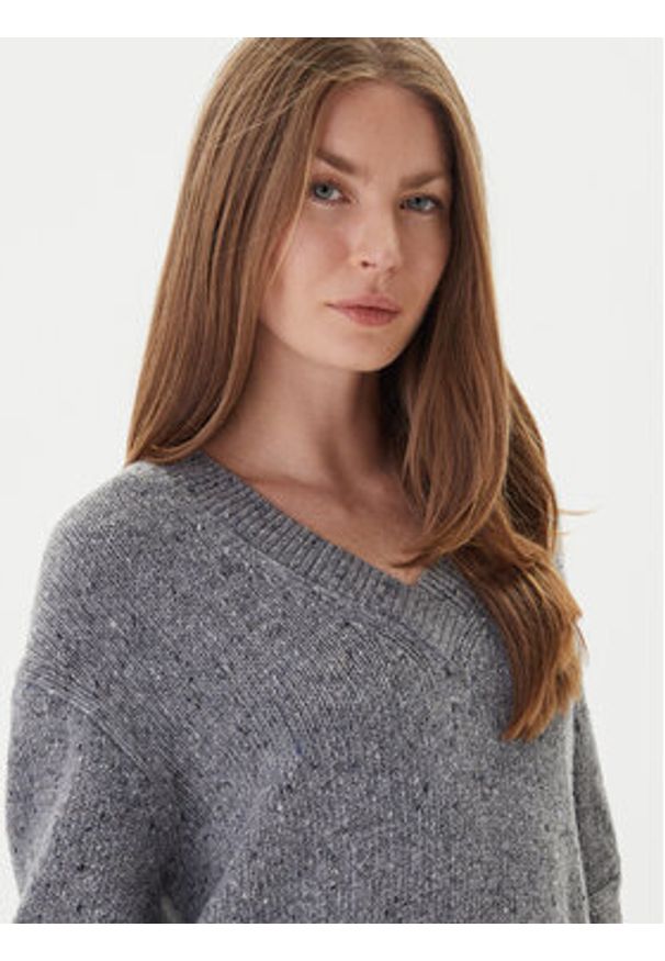 Calvin Klein Jeans Sweter Chunky LV044D328G Szary Regular Fit. Kolor: szary. Materiał: syntetyk