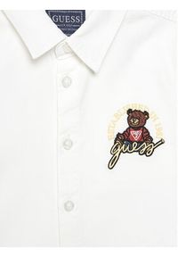 Guess Koszula N5RH10 W9CL0 Biały Regular Fit. Kolor: biały. Materiał: bawełna #3