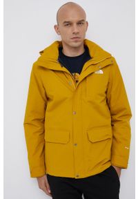 The North Face Kurtka męska kolor żółty przejściowa. Okazja: na co dzień. Kolor: żółty. Materiał: materiał. Wzór: gładki. Styl: casual #5