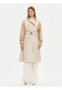 Weekend Max Mara Trencz Canasta 2515021011 Beżowy Regular Fit. Kolor: beżowy. Materiał: bawełna, syntetyk