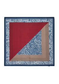 Wittchen - Damska apaszka jedwabna wzorzysta duża. Okazja: na spotkanie biznesowe, na co dzień. Kolor: brązowy, wielokolorowy, czerwony. Materiał: jedwab. Sezon: lato. Styl: casual, elegancki, biznesowy #1