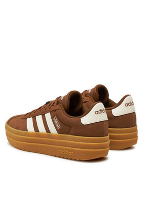 Adidas - adidas Sneakersy Vl Court Bold JH5340 Brązowy. Kolor: brązowy. Materiał: skóra, zamsz