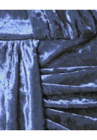 AGGI - Niebieska sukienka Bella. Kolor: niebieski. Materiał: jedwab, wiskoza. Typ sukienki: z odkrytymi ramionami. Styl: wizytowy. Długość: midi #3
