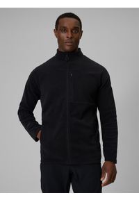 4f - 4F Polar regular bez kaptura męski - czarny M. Typ kołnierza: bez kaptura. Kolor: czarny. Materiał: polar. Długość: długie. Sport: turystyka piesza #1