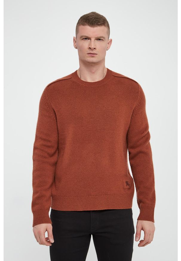 Burberry - Sweter męski kaszmirowy BURBERRY. Materiał: kaszmir
