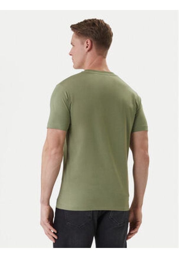 Karl Lagerfeld - KARL LAGERFELD T-Shirt 755060 562242 Zielony Regular Fit. Typ kołnierza: dekolt w karo. Kolor: zielony. Materiał: bawełna