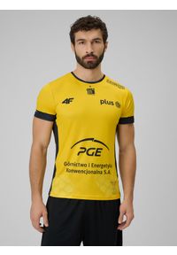 4f - 4F Koszulka meczowa replika domowa z sezonu 2025/26 męska 4F x Skra Bełchatów - żółta M. Okazja: do domu. Kolor: żółty. Materiał: dzianina, materiał. Wzór: nadruk #1