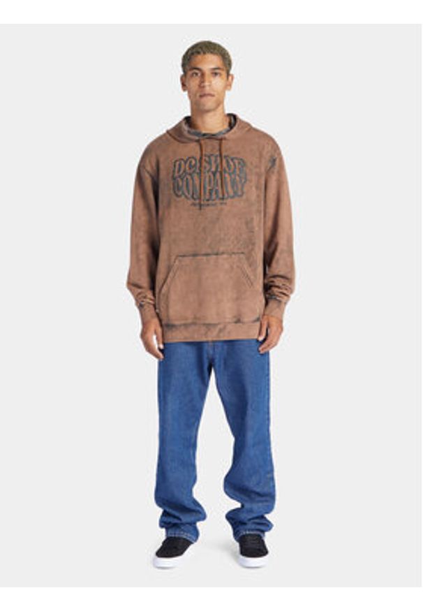 DC Shoes Bluza Contour ADYFT03381 Brązowy Regular Fit. Kolor: brązowy. Materiał: bawełna