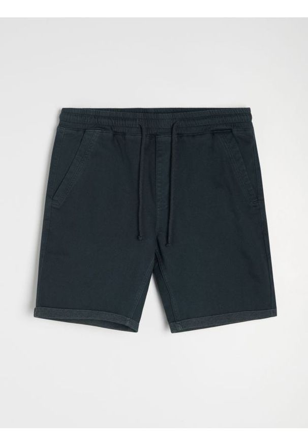 Sinsay - Szorty jeansowe jogger - niebieski. Kolor: niebieski. Materiał: jeans