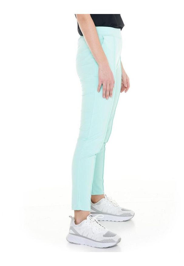 LEONE 1947 APPAREL - Damskie joggery ze ściągaczem Basic. Kolor: niebieski. Materiał: tkanina. Sport: fitness