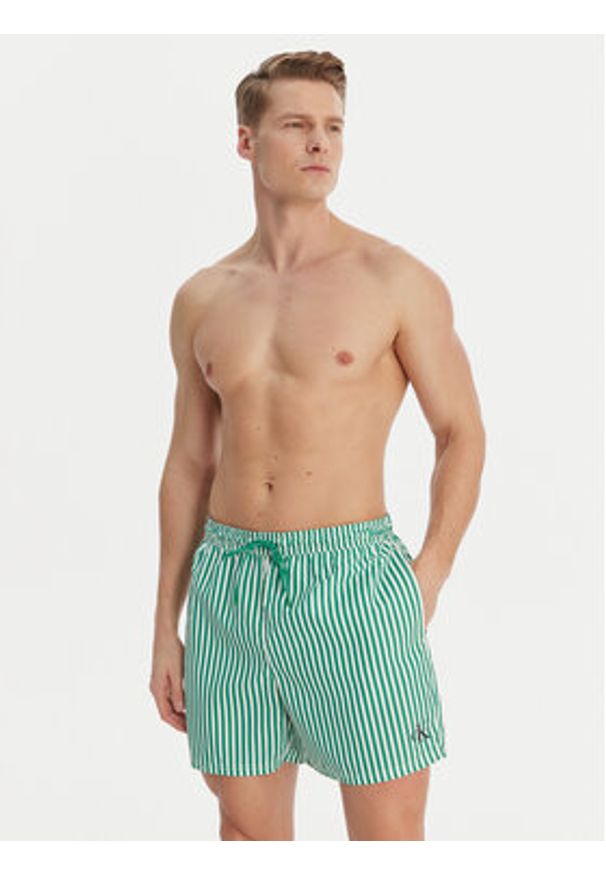 Calvin Klein Swimwear Szorty kąpielowe LV00N61045 Zielony. Kolor: zielony. Materiał: syntetyk