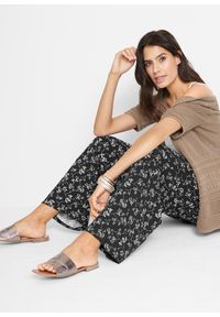 bonprix - Spodnie palazzo z mieszanki wiskozy. Kolor: czarny. Materiał: wiskoza #2