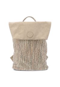 Plecak damski Rieker, z materiału syntetycznego o miękkiej strukturze z klapą i regulowanymi szelkami lekka forma do codziennego użytkowania, beżowy,. Kolor: beżowy. Materiał: syntetyk, materiał. Styl: casual #5