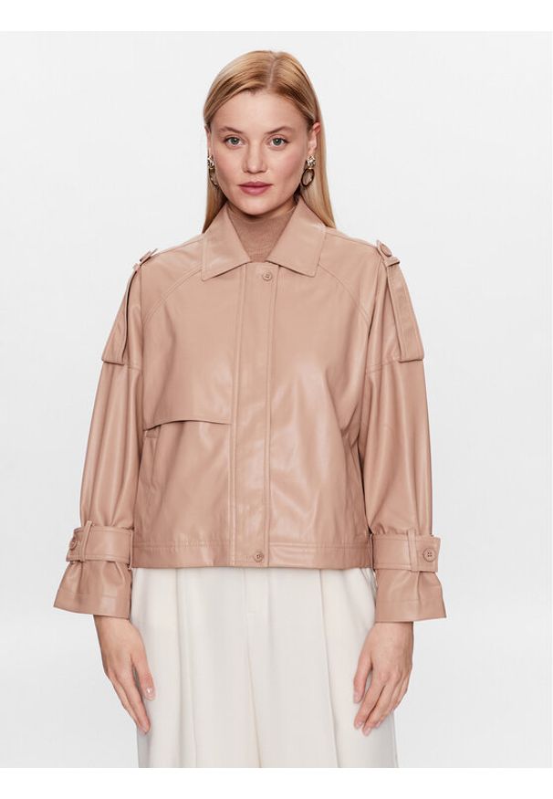 DKNY Kurtka bomber P3ACTR28 Beżowy. Kolor: beżowy. Materiał: syntetyk