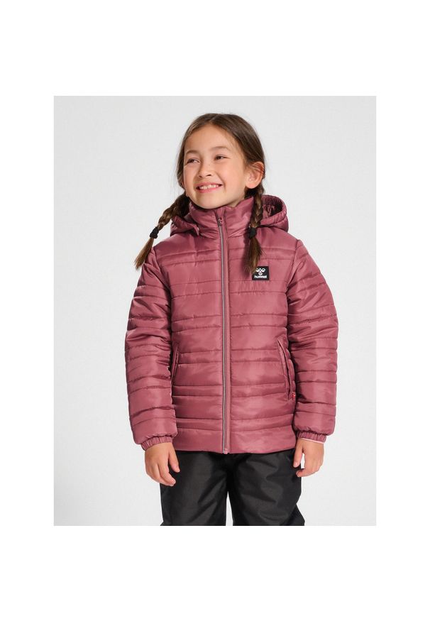 Kurtka dziecięca z kapturem Hummel Bilbo Tex. Typ kołnierza: kaptur. Kolor: fioletowy, wielokolorowy, różowy