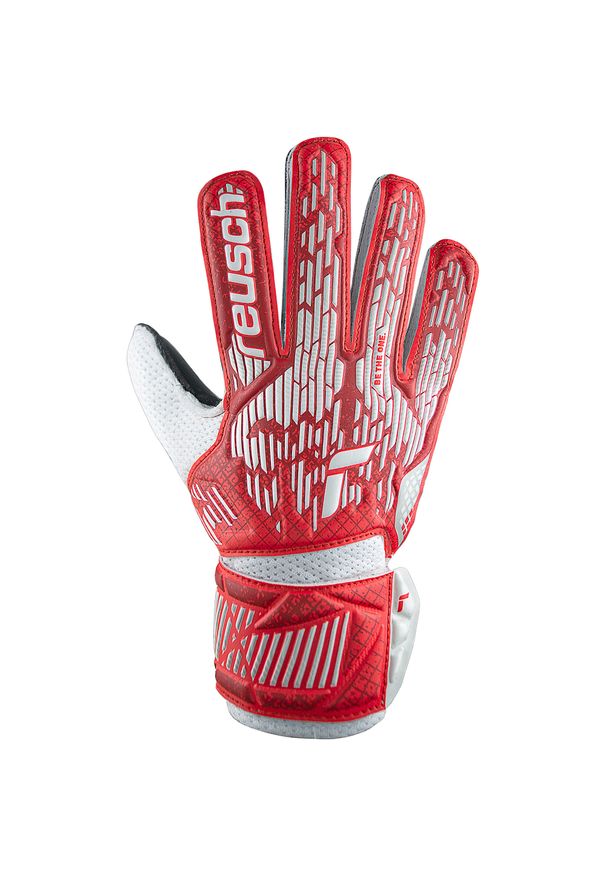 Reusch - Rękawice bramkarskie dziecięce REUSCH Attrakt Solid Junior. Kolor: czerwony, biały, wielokolorowy. Sport: piłka nożna