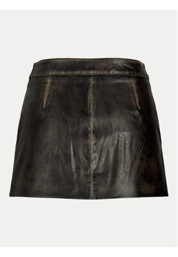 JJXX Spódnica z imitacji skóry Selma 12271904 Czarny Slim Fit. Kolor: czarny. Materiał: skóra