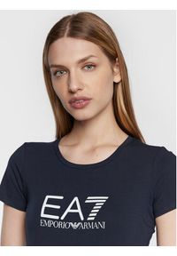 EA7 Emporio Armani T-Shirt 8NTT66 TJFKZ 1554 Granatowy Slim Fit. Kolor: niebieski. Materiał: bawełna #5
