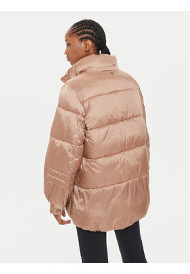 TwinSet - TWINSET Kurtka zimowa 242TP2300 Beżowy Loose Fit. Kolor: beżowy. Materiał: syntetyk. Sezon: zima