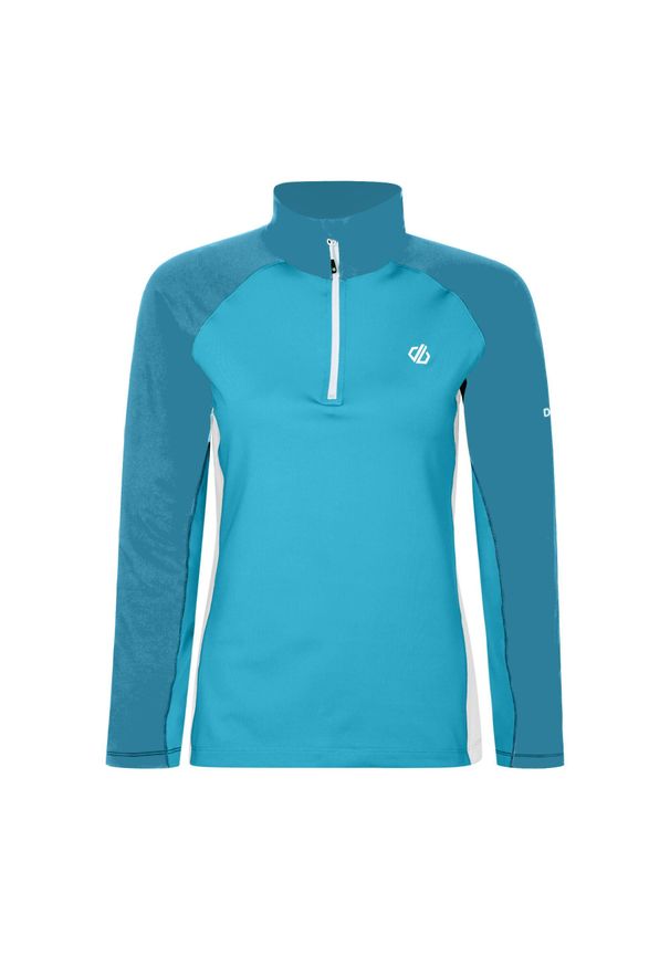 DARE 2B - Damska bluza narciarska z suwakiem Involved II. Kolor: niebieski, wielokolorowy, turkusowy. Materiał: poliester, elastan. Sport: narciarstwo