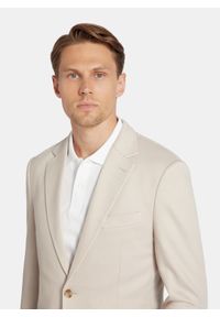 Pako Lorente - PAKO LORENTE - Beżowa marynarka z dzianiny. Kolor: beżowy. Materiał: dzianina. Sezon: jesień #9
