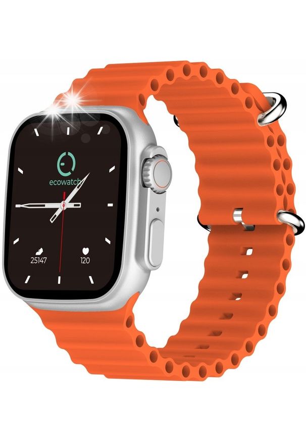 Smartwatch Maxcom Smartwatch MAXCOM Ecowatch 2 EW02 SR Zegarek sportowy 2 paski Pulsoksymetr. Rodzaj zegarka: smartwatch. Styl: sportowy