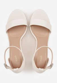 Born2be - Białe Klasyczne Sandały Vices na Szpilce Galenisse. Okazja: na co dzień, na ślub cywilny, na wesele, do pracy, na spotkanie biznesowe. Kolor: biały. Obcas: na szpilce. Styl: klasyczny. Wysokość obcasa: średni #9