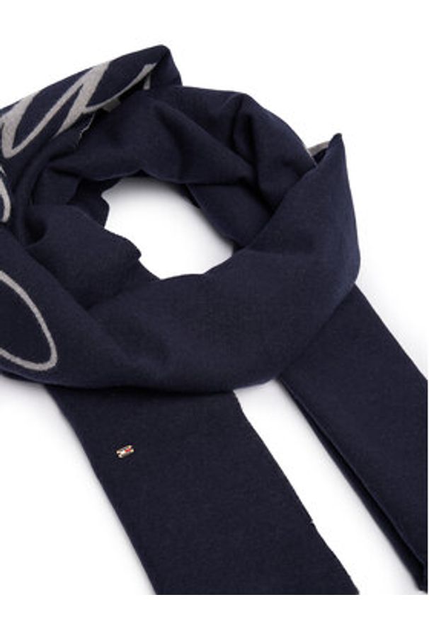 TOMMY HILFIGER - Tommy Hilfiger Szalik Logo AW0AW17352 Granatowy. Kolor: niebieski. Materiał: poliester