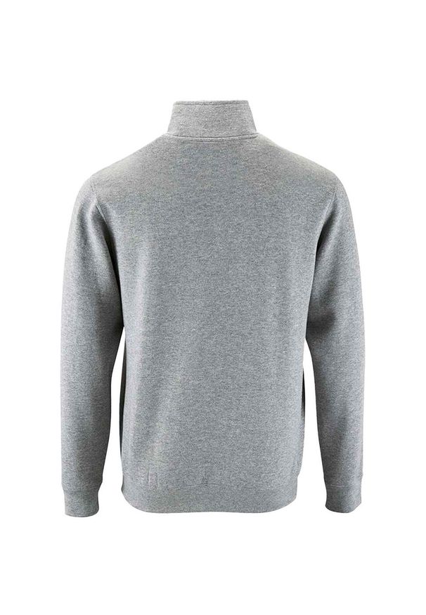 SOL'S - Sweter Męski Stan Zip Z Kołnierzem Stojącym. Kolor: szary