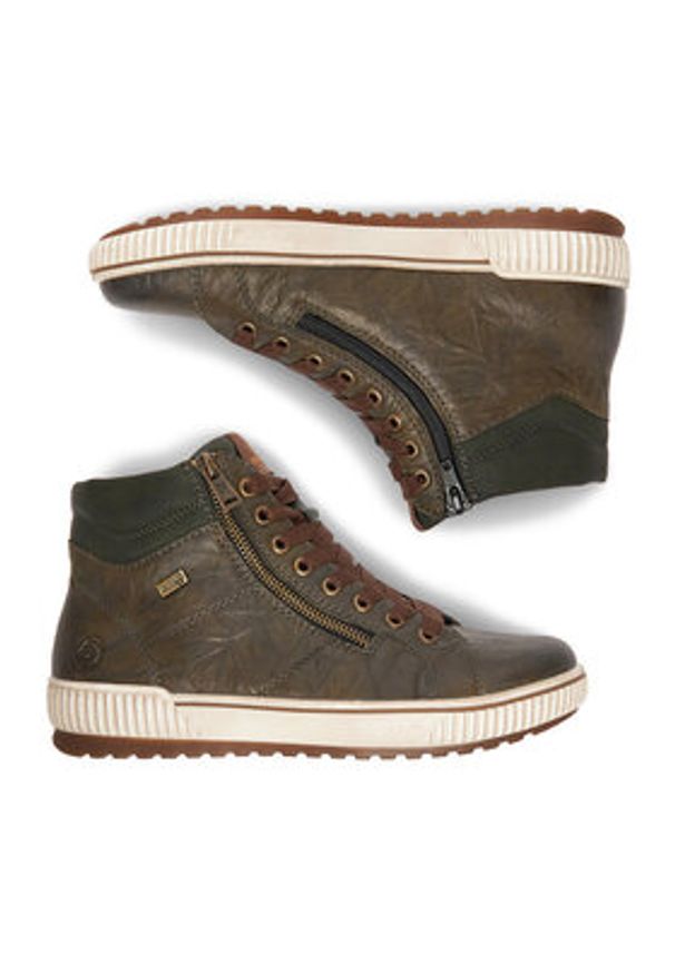 Remonte Sneakersy CEO-D0772-52 Khaki. Kolor: brązowy. Materiał: skóra