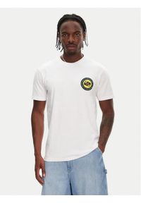 Quiksilver T-Shirt Circle Back Ss EQYZT08054 Biały Regular Fit. Kolor: biały. Materiał: bawełna