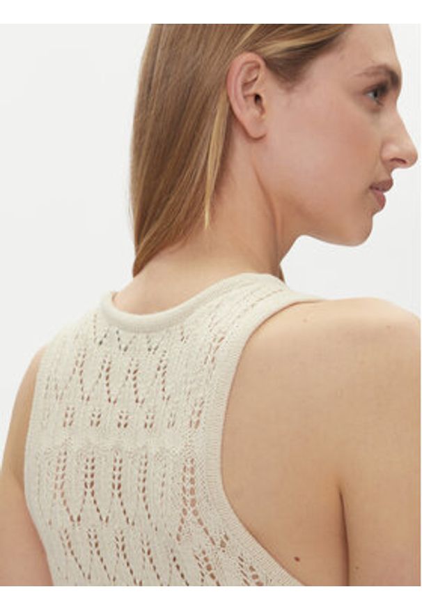 Vero Moda Sukienka letnia Fabienne 10317250 Beżowy Slim Fit. Kolor: beżowy. Materiał: syntetyk. Sezon: lato
