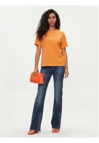 Pieces T-Shirt Ria 17086970 Pomarańczowy Regular Fit. Kolor: pomarańczowy. Materiał: bawełna #5
