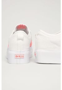 adidas Originals - Tenisówki Nizza Platform W. Nosek buta: okrągły. Zapięcie: sznurówki. Kolor: biały. Materiał: syntetyk, materiał, skóra ekologiczna, guma. Szerokość cholewki: normalna. Obcas: na platformie. Wysokość obcasa: średni #2